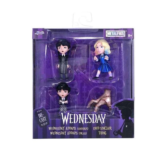 Set de 4 figuras metal miércoles 7 cm Set de 4 figuras metal miércoles 7 cm