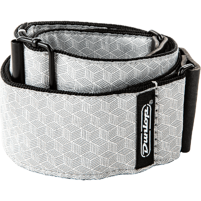 Correa Guit/ Bajo Jacquard - Cube Hatch Light Grey