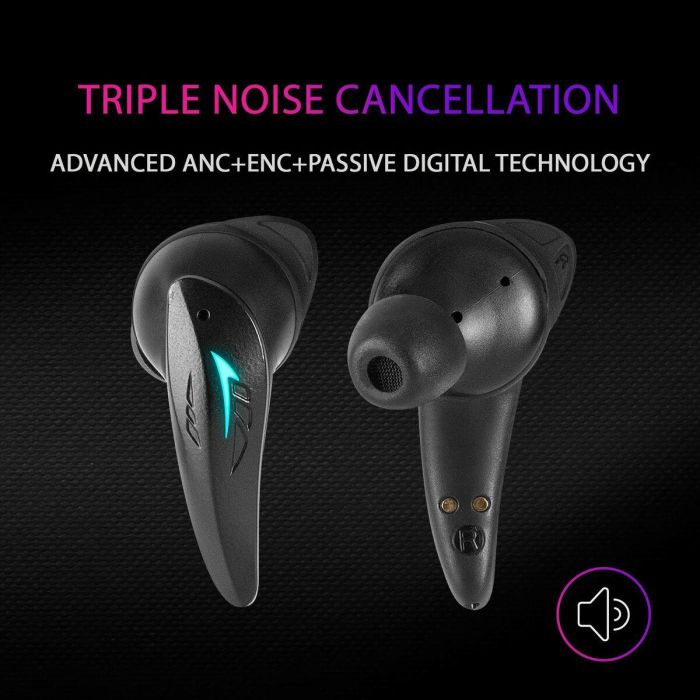 Mars Gaming MHI-Ultra Auriculares Inalámbricos TWS Bluetooth 5.3, ANC+ENC, Batería 24h, Carga Inalámbrica, RGB Flow, IPX4, Negros 9 Mars Gaming MHI-Ultra Auriculares Inalámbricos TWS Bluetooth 5.3, ANC+ENC, Batería 24h, Carga Inalámbrica, RGB Flow, IPX4, Negros 9