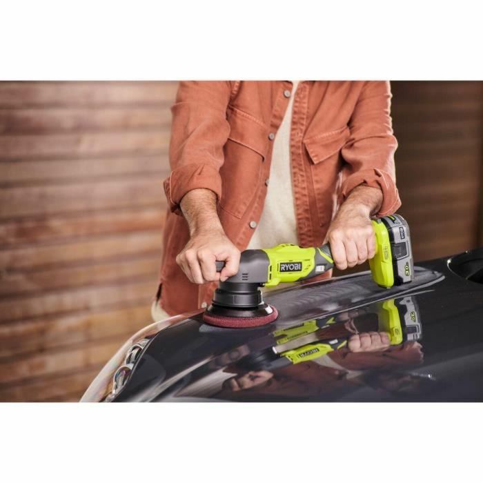 Ryobi R18P-0 Pulidora Orbital ONE+ 18V 125mm con 3 Almohadillas (Sin Batería ni Cargador) 11