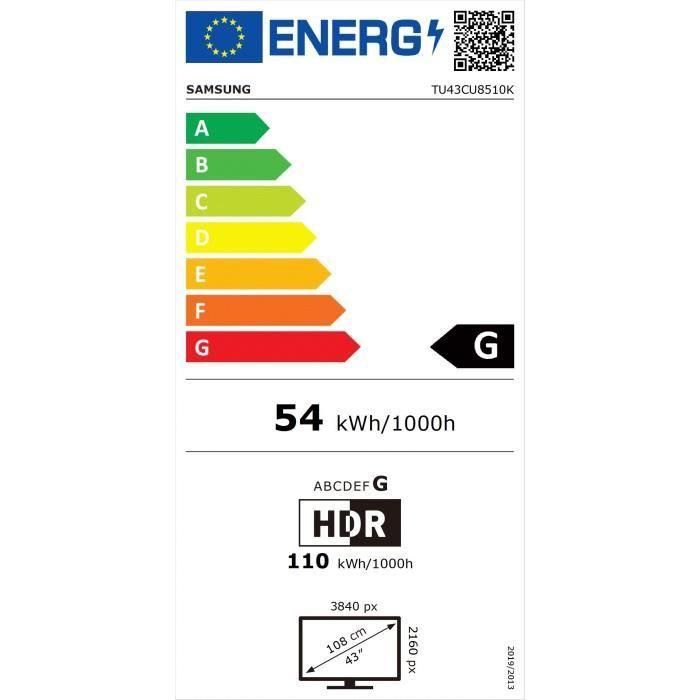 Samsung 43CU8510 - Televisor LED 43 (109 cm) - 4K UHD 3840x2160 - HDR - Smart TV - Centro de juegos - 3xHDMI - Wi-Fi 3 Samsung 43CU8510 - Televisor LED 43 (109 cm) - 4K UHD 3840x2160 - HDR - Smart TV - Centro de juegos - 3xHDMI - Wi-Fi 3