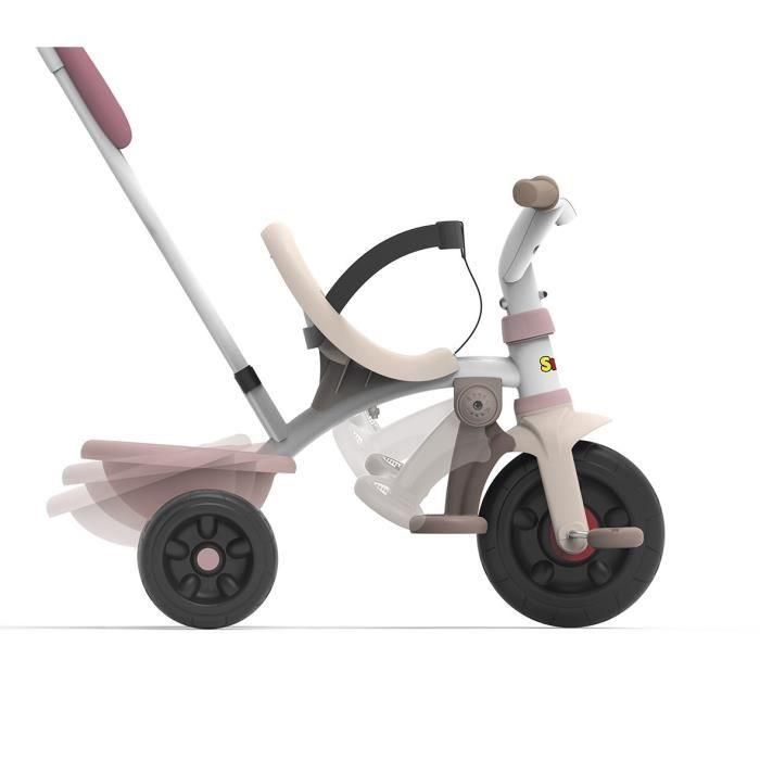 Smoby - Triciclo evolutivo infantil Be Fun Comfort - Rosa - Bastón parental extraíble - Reposapiés retráctil 2