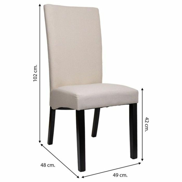 Silla de Comedor Alexandra House Living Crema 48 x 102 x 49 cm 4