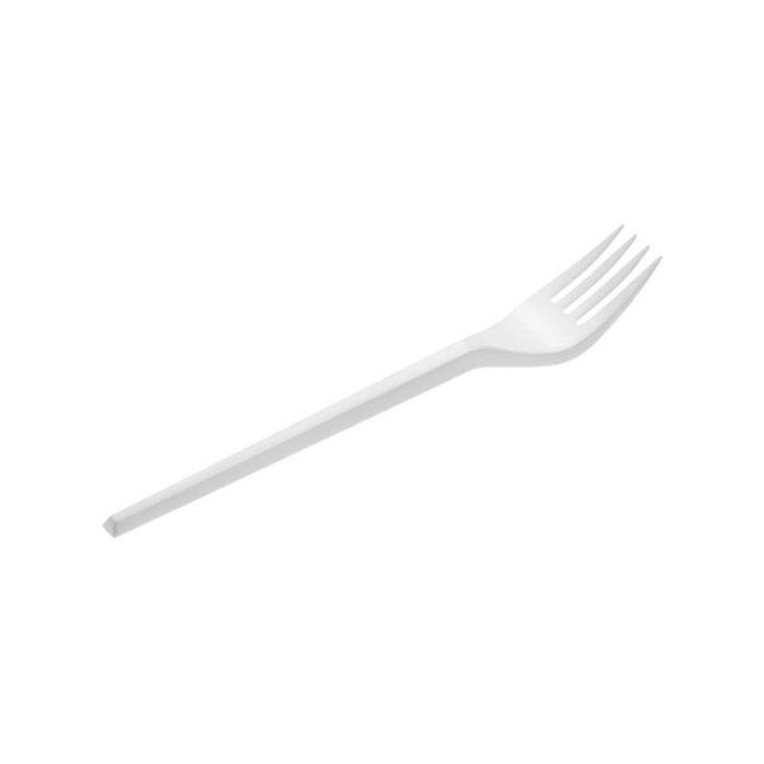 Tenedor Grande Reutilizable 16,5 cm Pack De 20 Blanco