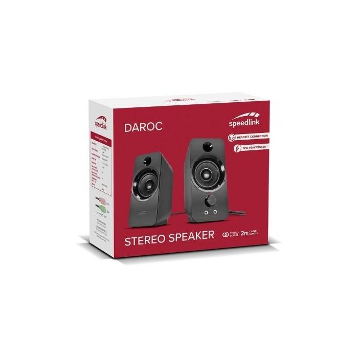 Speedlink Lautsprecher DAROC. Stereo. schwarz retail 4