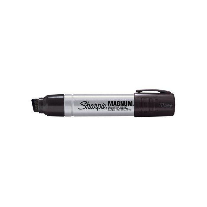 Marcador Permanente Sharpie Magnum Biselado Large Negro 12 unidades