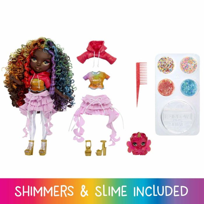 Rainbow High Muñeca de Moda Rainbow Shimmers con Slime - Iris LIT35051122432 2 Rainbow High Muñeca de Moda Rainbow Shimmers con Slime - Iris LIT35051122432 2