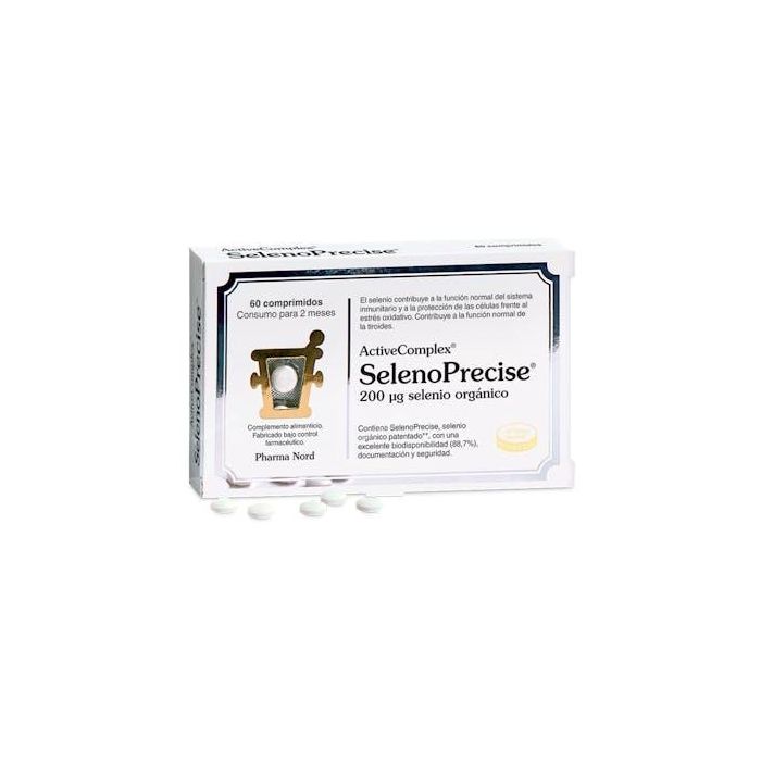 PHARMA NORD Seleno Precise 60 Comprimidos. Selenio Orgánico para Inmunidad, Protección Celular, Cabello y Uñas