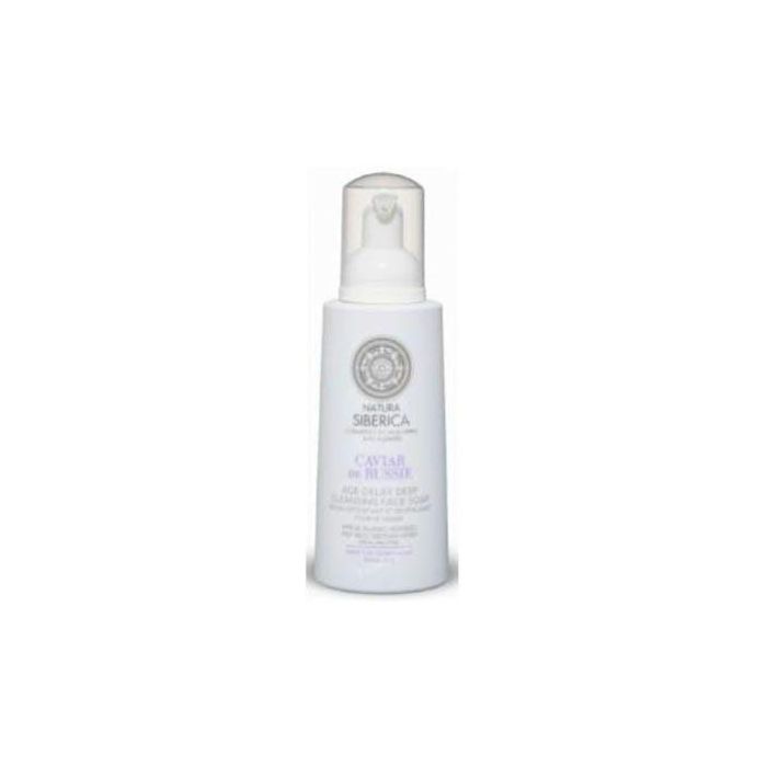 Natura Siberica Jabón Facial Limpieza Profunda con Extracto de Caviar Negro 175ml para piel suave e hidratada