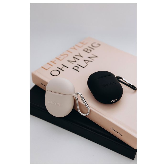 Canyon TWS-6 Auriculares True Wireless In-Ear-Buds Bluetooth 5.3 Negro Llamadas/Música/Deporte Uso Diario 21h 8