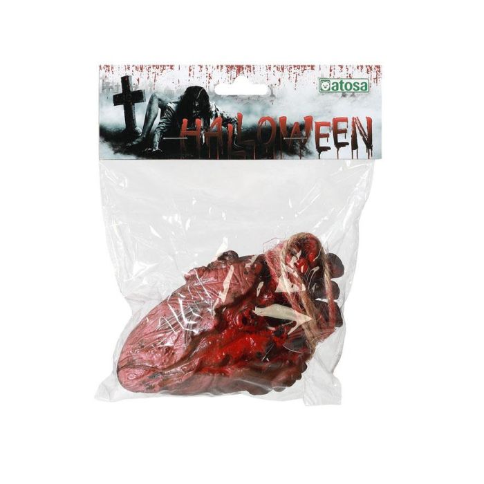 Collar Corazón Humano Ensangrentado 48 cm Halloween Disfraz Gore