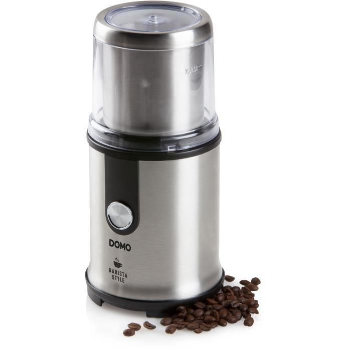 Molinillo de café eléctrico - DOMO - DO723K - 300 W - Capacidad: 110 g - Mecanismo de molienda con muelas 4 Molinillo de café eléctrico - DOMO - DO723K - 300 W - Capacidad: 110 g - Mecanismo de molienda con muelas 4
