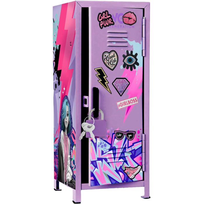 KIDS LICENSING Taquilla Metalica Wow Generation 10x26x10cm con Imanes y Stickers