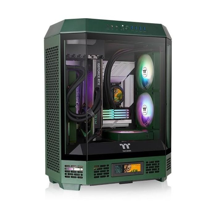 Thermaltake The Tower 600 TG Racing Green Midi Tower PC Verde para Gaming ATX/Micro ATX/Mini-ITX Vidrio Templado