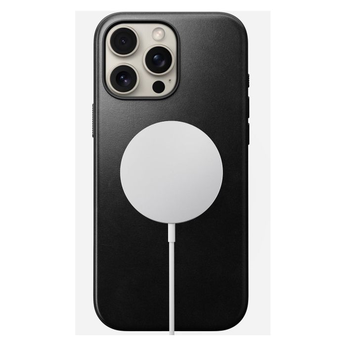 Nomad Funda Modern Leather Case para iPhone 16 Pro Max, Negro, Cuero Horween, Compatible con MagSafe, Protección Anticaídas 2 Nomad Funda Modern Leather Case para iPhone 16 Pro Max, Negro, Cuero Horween, Compatible con MagSafe, Protección Anticaídas 2