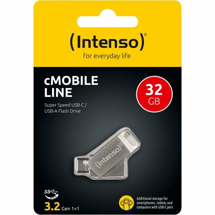 Intenso 3536480 Lápiz USB 3.0 + TypeC 32GB, Lectura/Escritura 70MB/s, Metal 9 Intenso 3536480 Lápiz USB 3.0 + TypeC 32GB, Lectura/Escritura 70MB/s, Metal 9