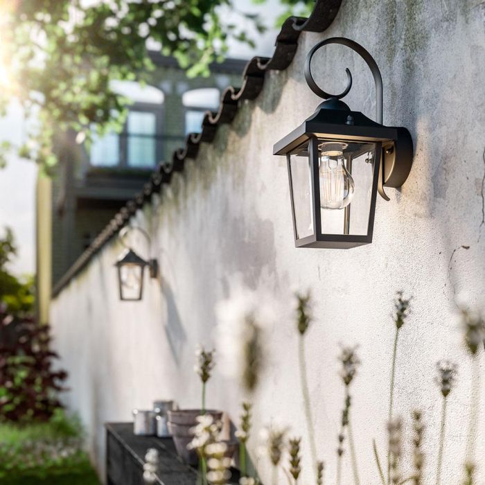 Philips Buzzard Aplique Exterior E27 Negro IP44 Aluminio para Pared, Max. 60W, Luz Hacia Abajo (Bombilla No Incluida) 2 Philips Buzzard Aplique Exterior E27 Negro IP44 Aluminio para Pared, Max. 60W, Luz Hacia Abajo (Bombilla No Incluida) 2