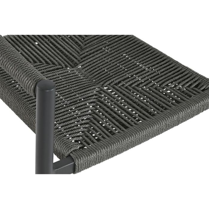Silla de Jardín Home ESPRIT Negro Gris oscuro Aluminio Ratán 56 x 60 x 78 cm 5 Silla de Jardín Home ESPRIT Negro Gris oscuro Aluminio Ratán 56 x 60 x 78 cm 5