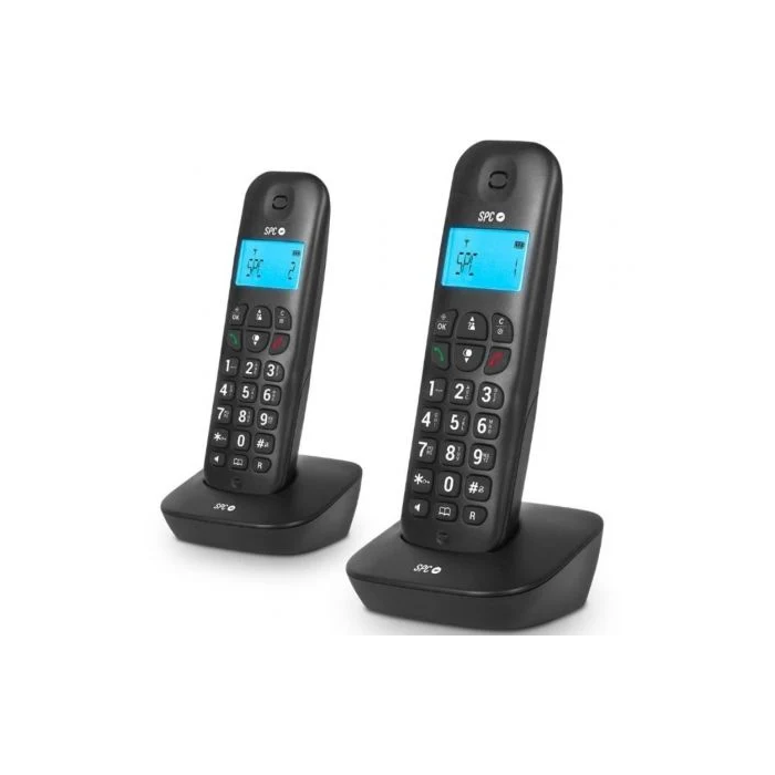 SPC Teléfono Inalámbrico Air Pro Duo 7302N Pack DUO Negro