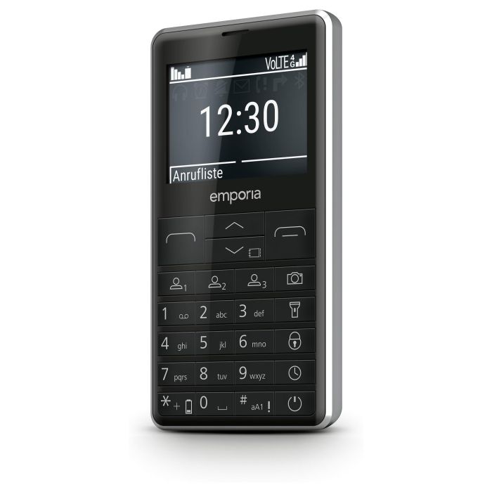 Emporia PRIME M76 LTE Teléfono Senior 4G con Teclado, Pantalla 2.31", Cámara 2 MP, 64 MB RAM, 128 MB ROM, 1400 mAh, Color Negro