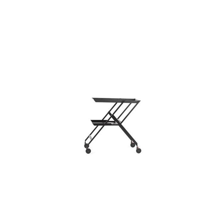 Alessi RS11 B Plico Carrito Plegable Acero y Resina Negro