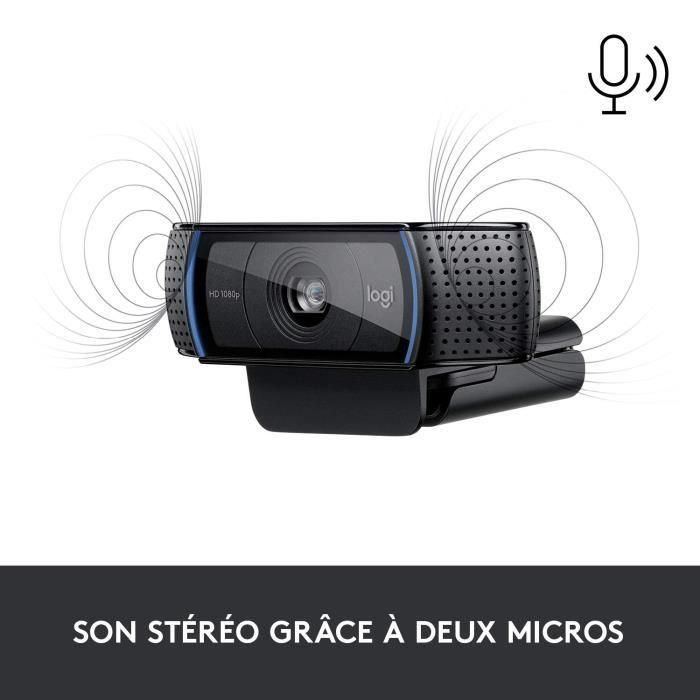 Logitech C920 Pro HD 960-001055 Cámara Web Full HD 1080p para Videoconferencias, Autoenfoque, Micrófono Estéreo, USB 2.0, Negra 3 Logitech C920 Pro HD 960-001055 Cámara Web Full HD 1080p para Videoconferencias, Autoenfoque, Micrófono Estéreo, USB 2.0, Negra 3