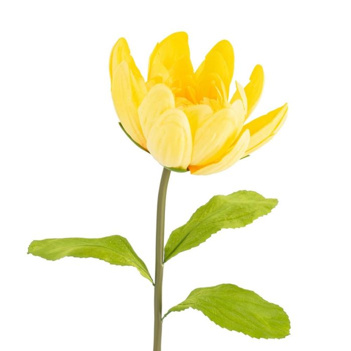 Flor Loto Amarillo Artificial Decoración 32 X 32 X 100 cm