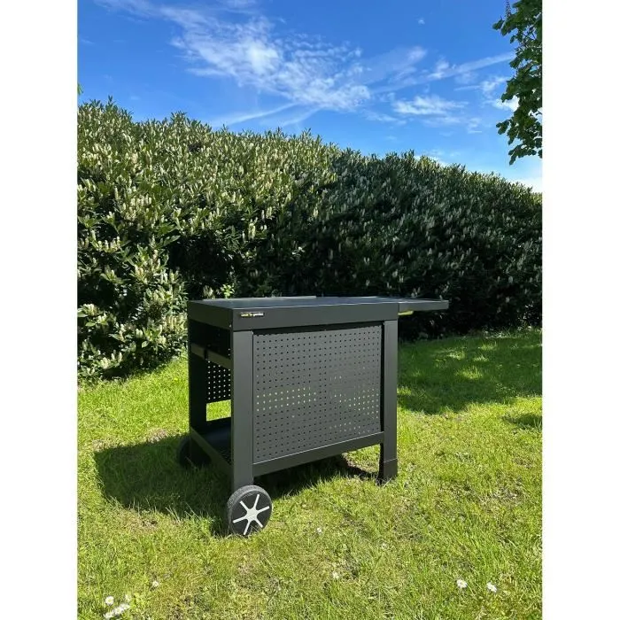 Cook'In Garden Carro REVA 110 PREMIUM AUC3326880017806 - 100% Metal - Superficie 108x55 cm - 1 Estante, 1 Faldón, 1 Salpicadero 2