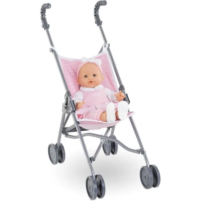 Corolle Cochecito de Caña Rosa para Bebé de 30, 36 y 42cm - A Partir de 3 Años 1