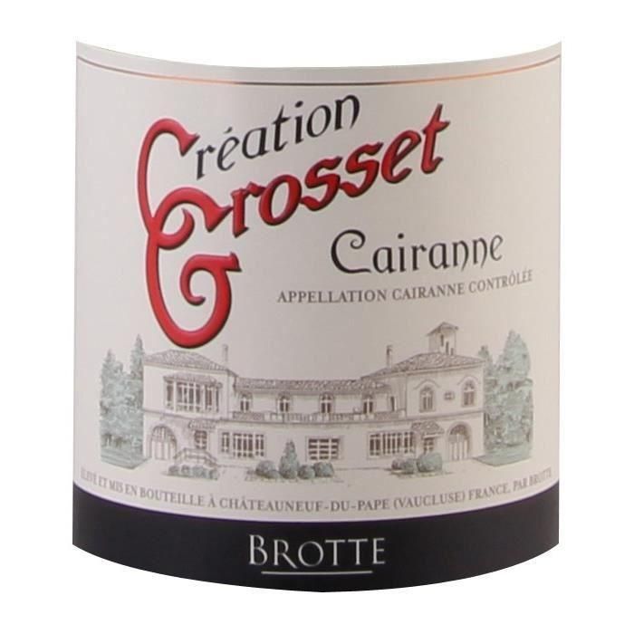 BROTTE Creation Grosset 2018 Cairanne - Vino tinto del Valle del Ródano 1