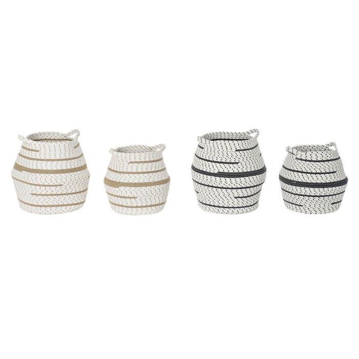 Cesta Boho DKD Home Decor Marron Gris 40 x 40 x 40 cm Set de 2 (2 Unidades) Cesta Boho DKD Home Decor Marron Gris 40 x 40 x 40 cm Set de 2 (2 Unidades)
