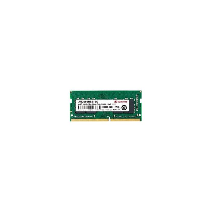 Transcend JM2666HSB-8G. Memoria RAM 8GB SO-DIMM DDR4 2666MHz CL19 JetRam para Portátil