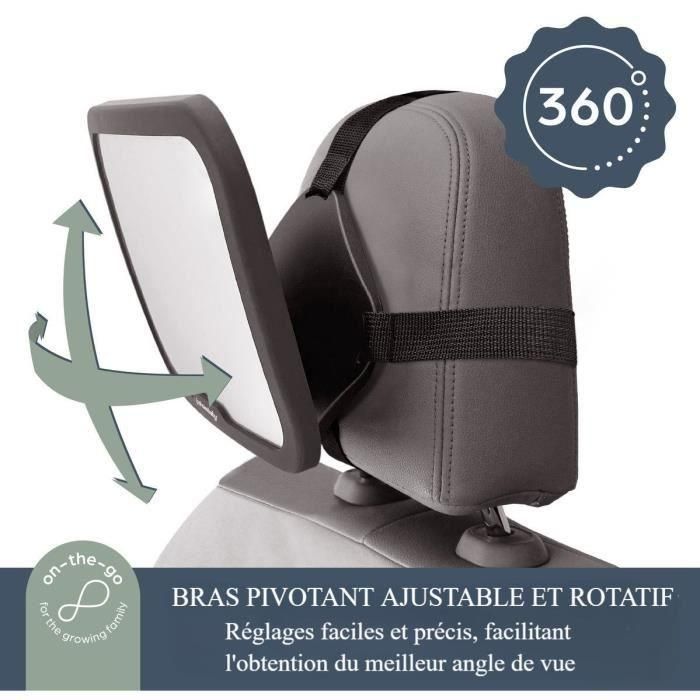 Dreambaby DRE9312742402631 Espejo retrovisor regulable para asiento trasero, rectangular, grande, 20x24 cm, Negro 2 Dreambaby DRE9312742402631 Espejo retrovisor regulable para asiento trasero, rectangular, grande, 20x24 cm, Negro 2