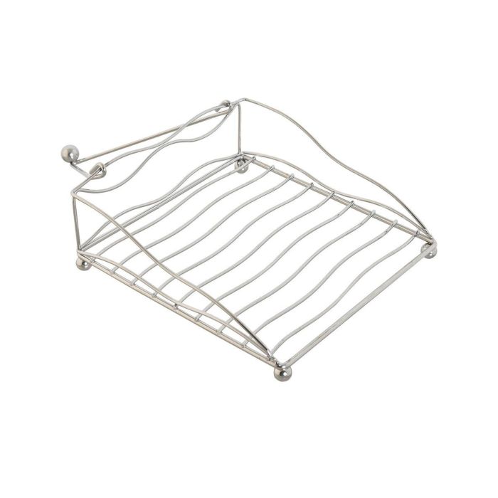 Servilletero Basicos DKD Home Decor Plateado 19 x 7 x 19 cm 3 Servilletero Basicos DKD Home Decor Plateado 19 x 7 x 19 cm 3