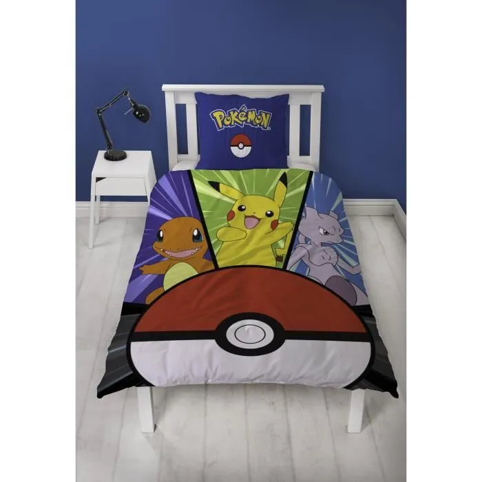 Pokemon Juego de Cama Pikachu y Poké-ball Microfibra 140 x 200 cm + Funda Almohada 63 x 63 cm AAART15014 4