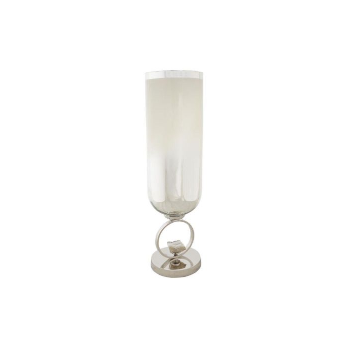 DKD Home Decor Jarrón de Cristal y Aluminio en color Champán, con Medidas 15x56x15 cm y Peso 1.25 kg, Desmontable 0 DKD Home Decor Jarrón de Cristal y Aluminio en color Champán, con Medidas 15x56x15 cm y Peso 1.25 kg, Desmontable 0