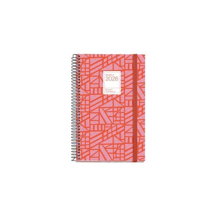 Agenda Anual (2026) Miquelrius Grafica Espiral Tapa Extra Con Goma Activa 117X182 S/V Baden