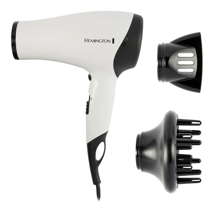 Remington Secador de Pelo D3015 Power Volume 2000W Cerámica Iónica Anti-Estática Blanco/Negro 1