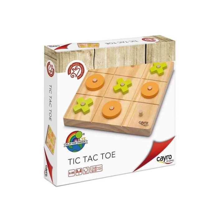 Juego tic tac toe de madera 20x20x4 cm