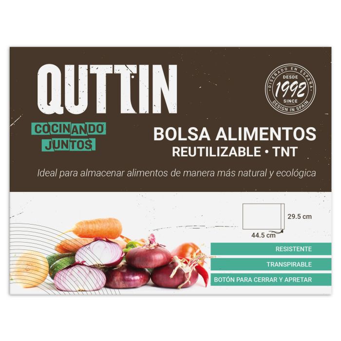 Bolsa para Alimentos Reutilizable TNT 44.5x29.5 cm Quttin (24 Unidades) 3 Bolsa para Alimentos Reutilizable TNT 44.5x29.5 cm Quttin (24 Unidades) 3
