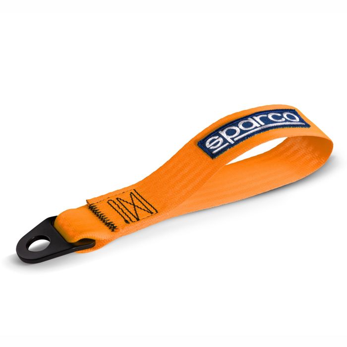 Sparco S01638ARF Cinta de Remolque Naranja de Longitud Fija | Correa de Alta Resistencia para Recuperación de Coche de Competición con Agujero 15mm Sparco S01638ARF Cinta de Remolque Naranja de Longitud Fija | Correa de Alta Resistencia para Recuperación de Coche de Competición con Agujero 15mm
