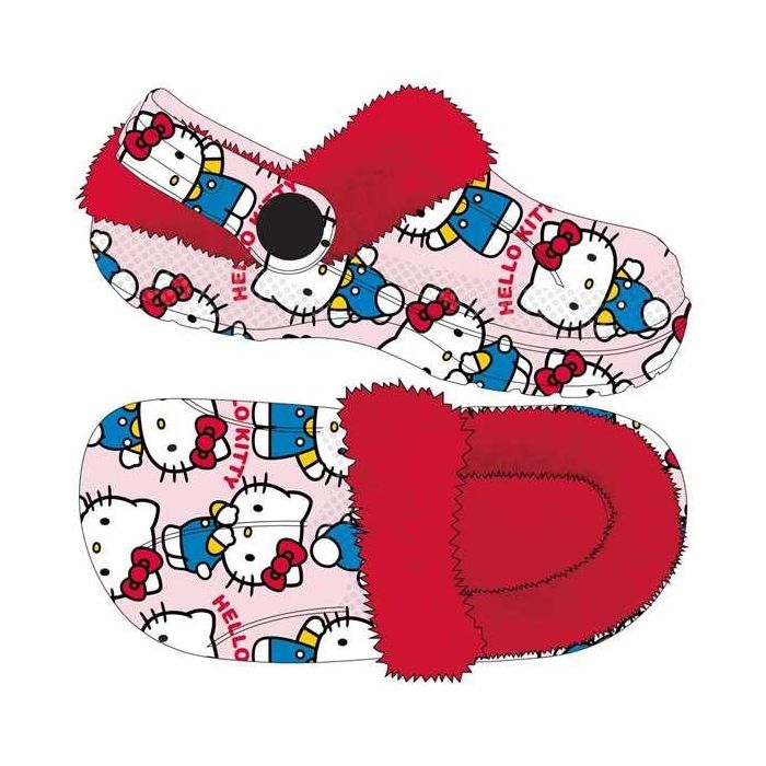 Cerdá Zapatillas de casa zueco de borreguillo Hello Kitty T26/27 para niña, color rosa