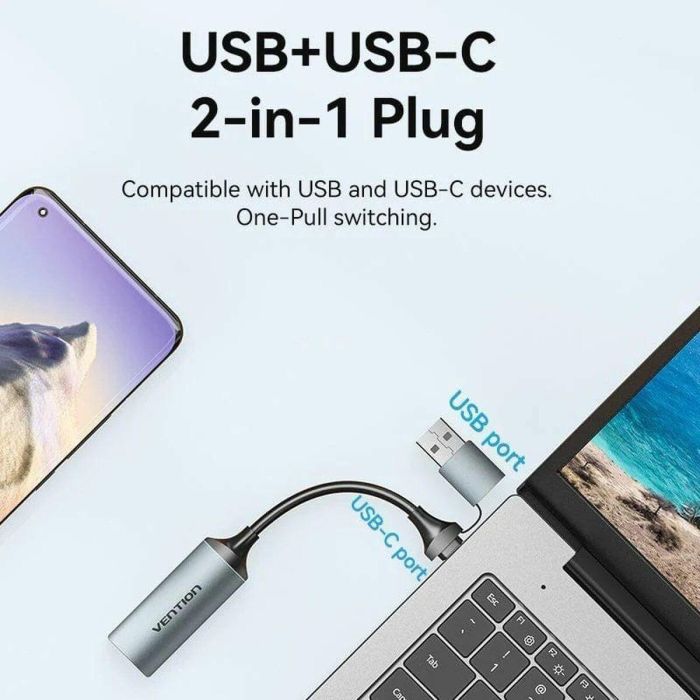 Adaptador USB-C a HDMI Vention ACWHA 10 cm 1