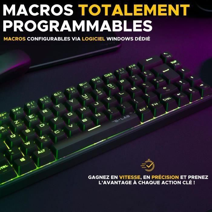 Teclado para juegos de triple modo - The G-Lab - KEYZ TITAN - Mecánico (interruptor rojo) - Inalámbrico - RGB 3 Teclado para juegos de triple modo - The G-Lab - KEYZ TITAN - Mecánico (interruptor rojo) - Inalámbrico - RGB 3