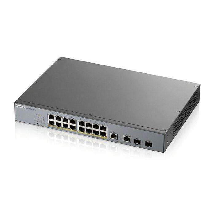 Zyxel GS1350-18HP-EU0101F Switch Gestionado L2 Gigabit Ethernet con PoE, 16 Puertos, Color Gris 2