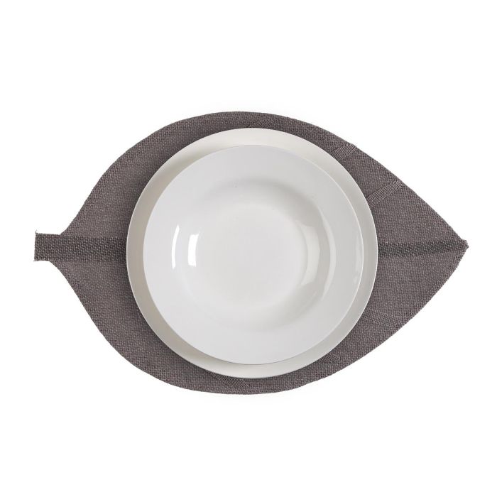 Salvamantel Hoja Gris Claro Versa (6 Unidades) 1 Salvamantel Hoja Gris Claro Versa (6 Unidades) 1