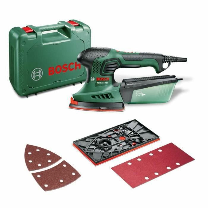 BOSCH Lijadora multifunción PSM 200 AES Microfiltro con caja 13