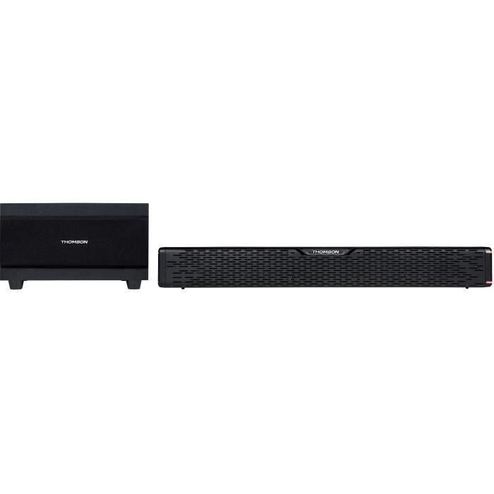 THOMSON SB60BTS - Barra de sonido inalámbrica con subwoofer - Bluetooth 5.0 - Sistema estéreo - 60W - Montaje en pared - Negro THOMSON SB60BTS - Barra de sonido inalámbrica con subwoofer - Bluetooth 5.0 - Sistema estéreo - 60W - Montaje en pared - Negro