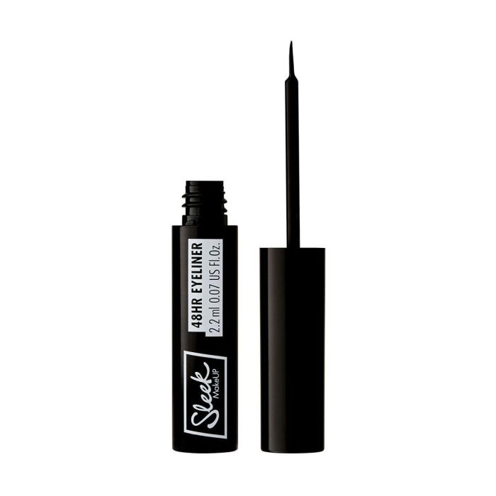 Sleek 48HR Delineador de Ojos Líquido Negro Mate Intenso Resistente al Agua 2,2 ml Vegano 1