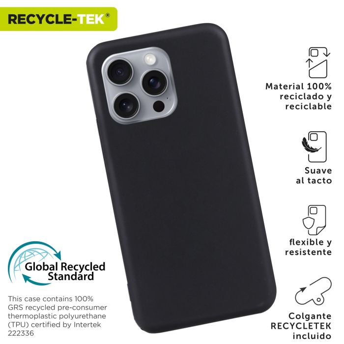 Muvit Funda Recycletek para Apple iPhone 16 - Material 100% Reciclado, Protección contra Arañazos y Golpes 1 Muvit Funda Recycletek para Apple iPhone 16 - Material 100% Reciclado, Protección contra Arañazos y Golpes 1